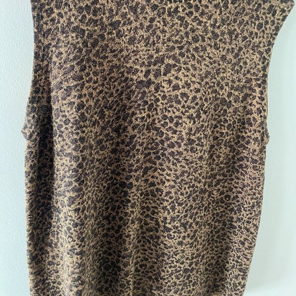 Women's Kathie Lee leopard sleeveless sweater size XL - Picture 4 of 6